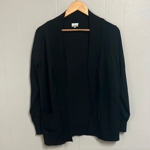 Black Open Front Cardigan NWOT XL